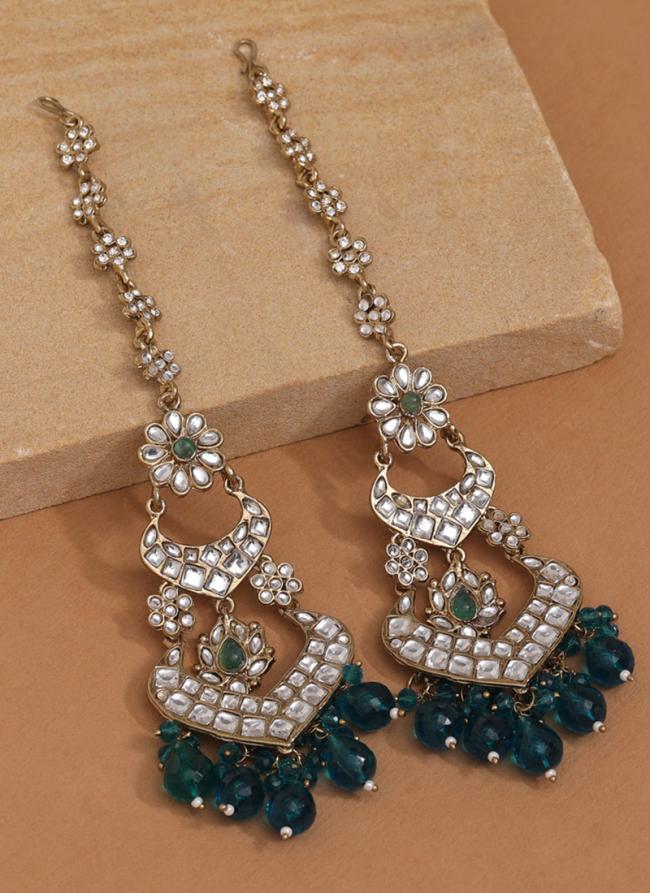     Blue Party Wear Crystal Earrings KDE918TBLU